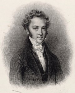 Retrato del pianista y compositor Ignaz Moscheles 1794-1870, c. 1830 de Lithographie Formentin et C..