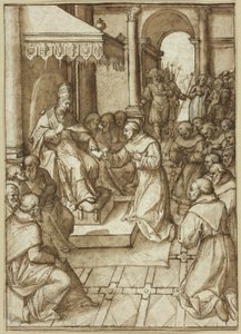 Aprobación de las reglas de la Orden Franciscana por el Papa Inocencio III en 1209 de Livio Agresti