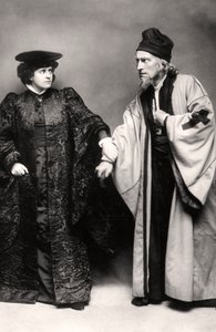 Gertrude Elliott y Johnston Forbes-Robertson en El mercader de Venecia, principios del siglo XX de Lizzie Caswall Smith