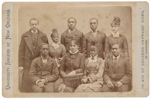 Cantantes universitarios de Nueva Orleans,c. 1879 (foto)