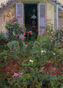 Tríptico o Jardín en flor de Llewelyn Lloyd