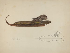 Patín de hielo, c. 1938 de Lloyd Charles Lemcke