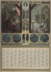Planta eléctrica de Estrasburgo. Calendario para el año 1907, 1906