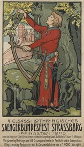 Festival de cantantes de Saengerbundesfest, Estrasburgo, 1905 de Léo Schnug