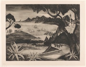 Paisaje montañoso con bahía en Córcega
La Corse (título original)