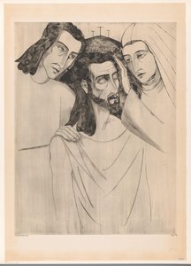 Christus tussen Johannes de Doper en Maria
Cristo, su madre y San Juan (título original) de Lodewijk Schelfhout (signed by artist)