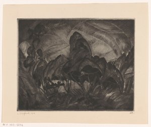 paisaje montañoso con árboles Les Arbres (título original del objeto)