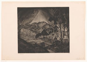 Paisaje montañoso con industria. Evolución (título original)