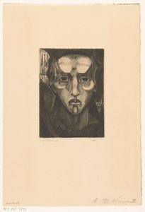 cabeza de mujer Tête de femme III (título original del objeto) de Lodewijk Schelfhout (signed by artist)