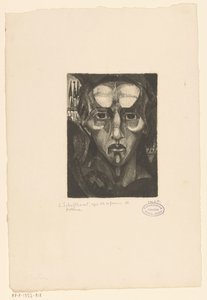 cabeza de mujer Tête de femme III (título original del objeto) de Lodewijk Schelfhout (signed by artist)