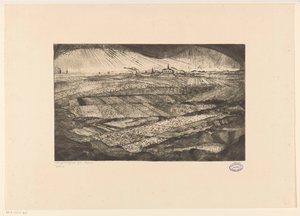 paisaje con campos Paysage (título original del objeto) de Lodewijk Schelfhout (signed by artist)