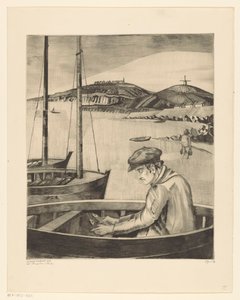 Pescador en un barco amarrado
Le Pêcheur (título original) de Lodewijk Schelfhout (signed by artist)