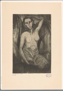 mujer sentada Femme assise (título original) de Lodewijk Schelfhout (signed by artist)
