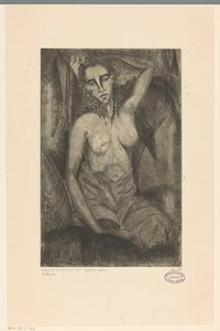 mujer sentada Femme assise (título original del objeto) de Lodewijk Schelfhout (signed by artist)