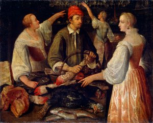 En una tienda, finales del siglo XVI o principios del XVII de Lodewijk Toeput