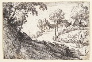 Pueblo en la cima de una colina de Lodewijk de Vadder