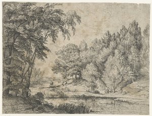 Paisaje con un río sinuoso