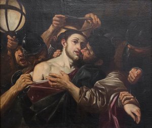 El beso de Judas, según Ludovico Carracci, artista boloñés desconocido (óleo sobre lienzo) de Lodovico (after) Carracci