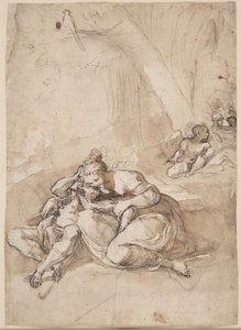 Armida encantando a Rinaldo en el jardín mágico (Escena de Jerusalén Liberada de Torquato Tasso) de Lodovico Carracci