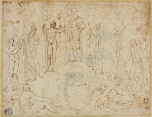 Estudio para una conclusión de tesis presentada al Duque de Mantua de Lodovico Carracci