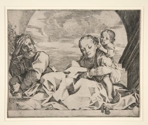 la sagrada familia de Lodovico Carracci