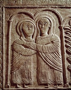 Arqueología de la Edad Media: Arte bárbaro de Lombardía: Visitación, Santa Isabel y Santa María de Lombard School