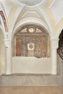 Verónica entre San Cristóbal y el Santo Caballero