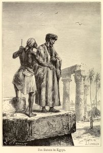 Ibn Battuta en Egipto, viajero medieval Muhammad Ibn Battuta visitando Egipto de Léon (after) Benett