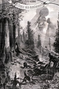 Frontispicio de la novela de Julio Verne "L