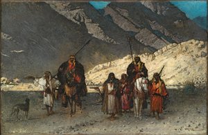 Jeques árabes en las montañas