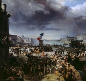 La Guardia Nacional de París parte hacia el Ejército de Léon Cogniet