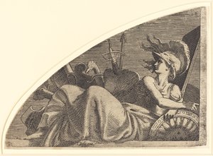 Bellona Sentada en sus Trofeos de Léon Davent after Francesco Primaticcio