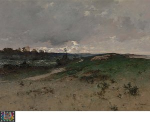Paisaje cerca de Saint-Jean-le-Thomas (Normandía) de Leon Germain Pelouse