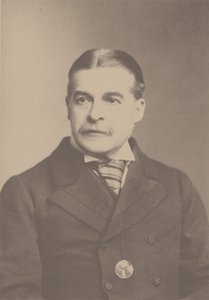 Retrato del compositor Sir Arthur Sullivan de London . Photo studio Elliott and