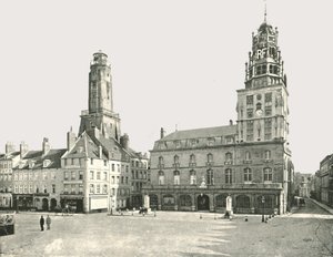 La Torre de Vigilancia y el Ayuntamiento, Calais, Francia de London Stereoscopic and Photographic Co