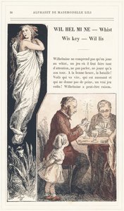 Wilhelmine, Whist, Wiskey, Willis, página 36 - Abecedario de Mademoiselle Lili, por L. Froelich y por un padre (el propio Hetzel). Bibliotheque  Magasin d
