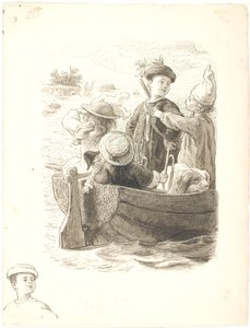 Los cuatro niños en un bote de Lorenz Frølich