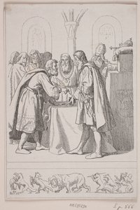 Ilustración para "Cristóbal el segundo. La completa disolución del reino" de Lorenz Frølich
