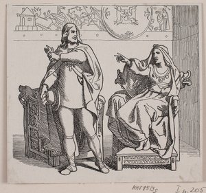 Ilustración para "La expedición de Svend Tveskæg a Inglaterra y la batalla de Svold" de Lorenz Frølich