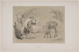 La Cruz, pág. 299, ilustración de Christian Winthers "La Huida del Ciervo"