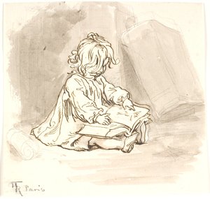 Lili leyendo de Lorenz Frølich