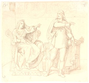 Olaf Tryggvesen y Sigrid Storraade de Lorenz Frølich
