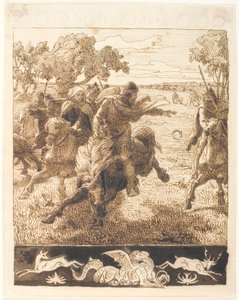 Boceto para "La Semilla de Rolf en Fyrisvellir" de Lorenz Frølich