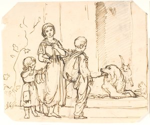 Tres niños mendigos
