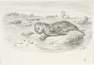 Boceto de la Gran Serpiente Marina