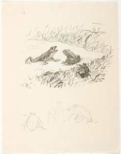 Boceto para ilustración de Skarnbassen de Lorenz Frølich