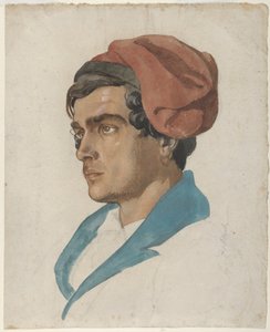 Estudio de cabeza de un pescador de Capri de Lorenz Frølich
