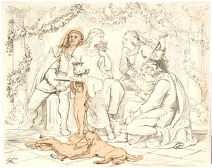 La corte del amor en Narbona de Lorenz Frølich