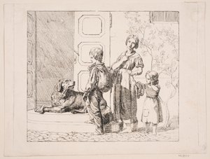 Tres niños mendigos de Lorenz Frølich