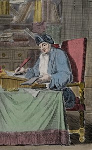 Retrato de Hércules Savinien Cyrano, llamado Cyrano de Bergerac, escritor francés de Lorenz Scherm